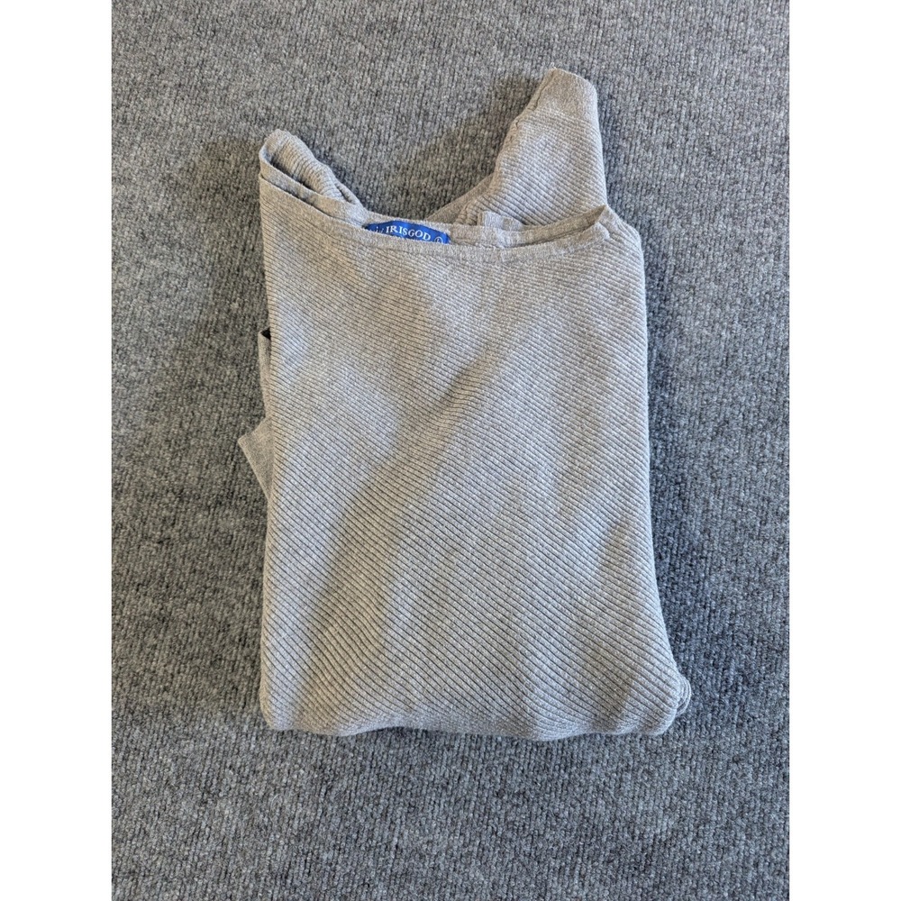 IRISGOD Off Shoulder Sweater Batwing Asymmetrical Women's Size Large Gray